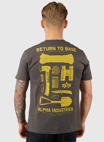 Return To Base T-Shirt - Vintage Grey