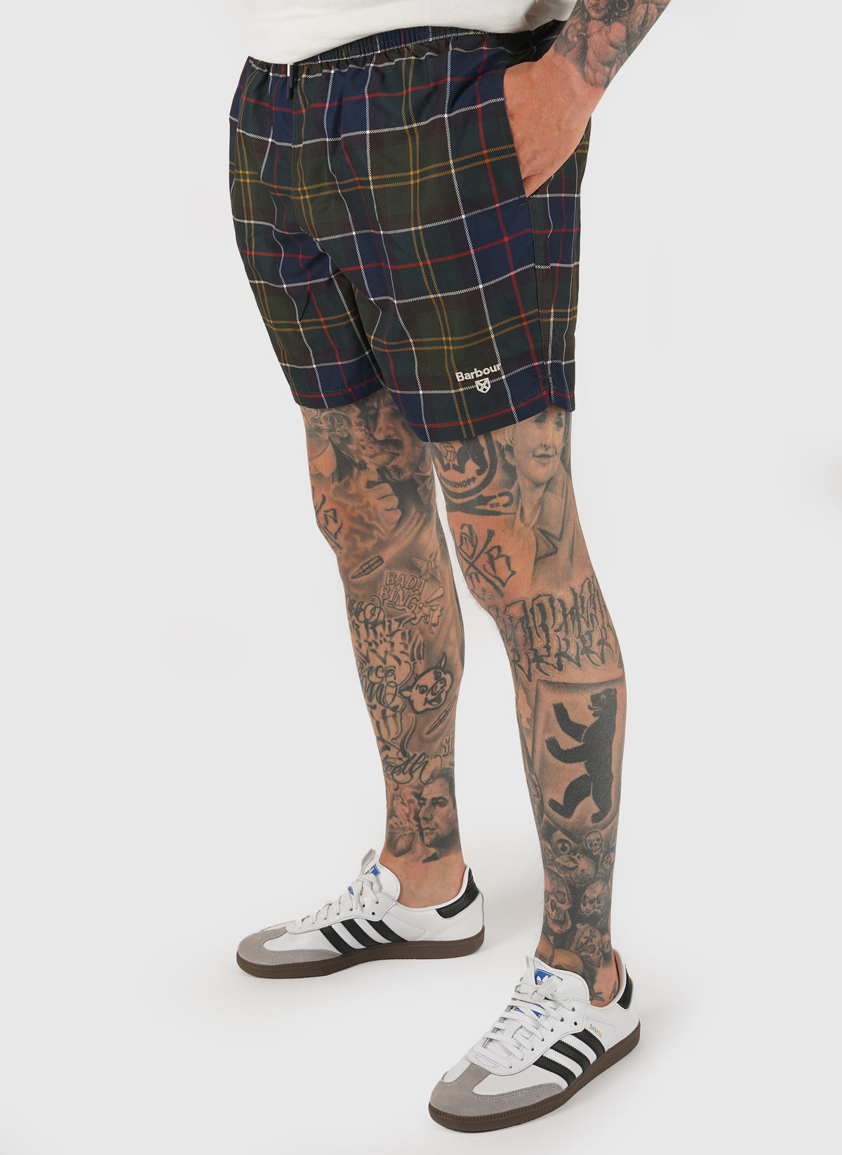 Staple Tartan Swim Shorts - Classic Tartan