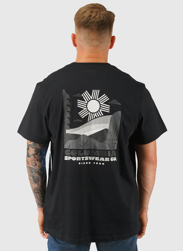 CSC Outdoor Back Graphic T-Shirt - Black Shining