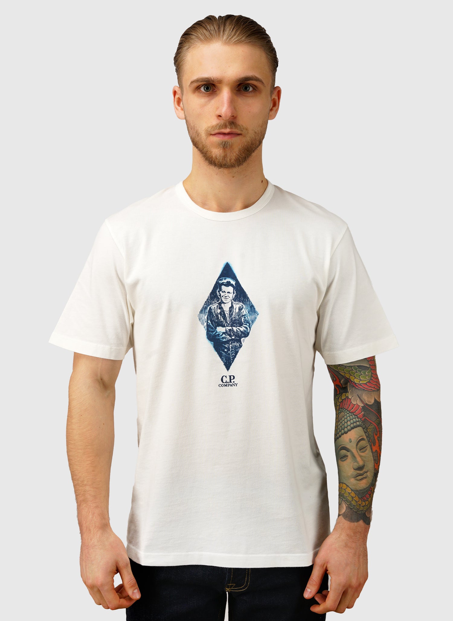 Sailor Print Jersey T-Shirt - Gauze White