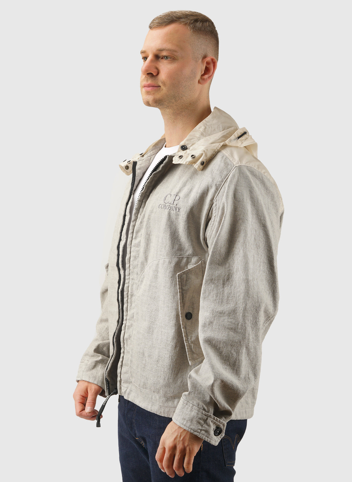 Rafia-R Hooded Lens Jacket - Dove