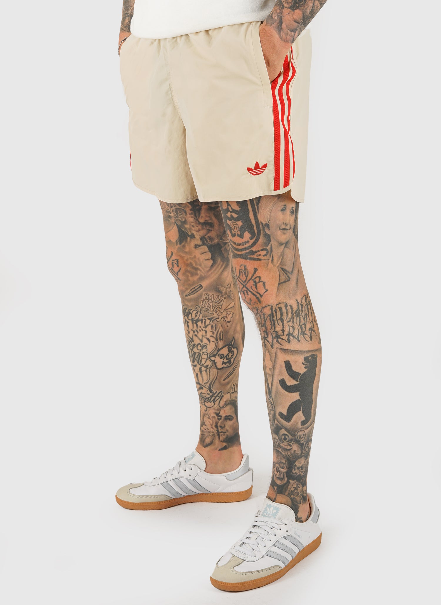 Sprinter Shorts - Crystal Linen/Better Scarlet