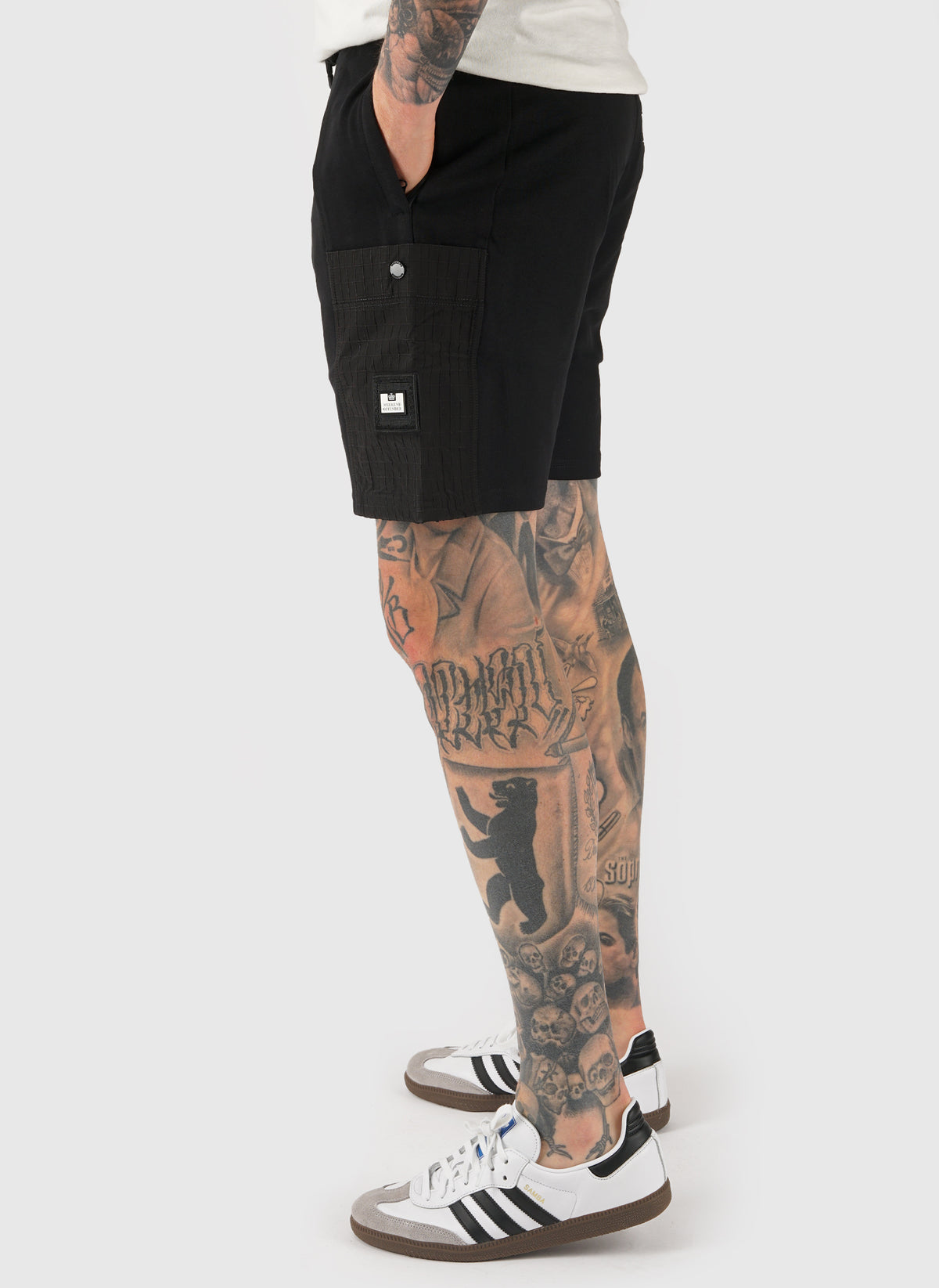 Chiyoda Ripstop Pocket Shorts - Black