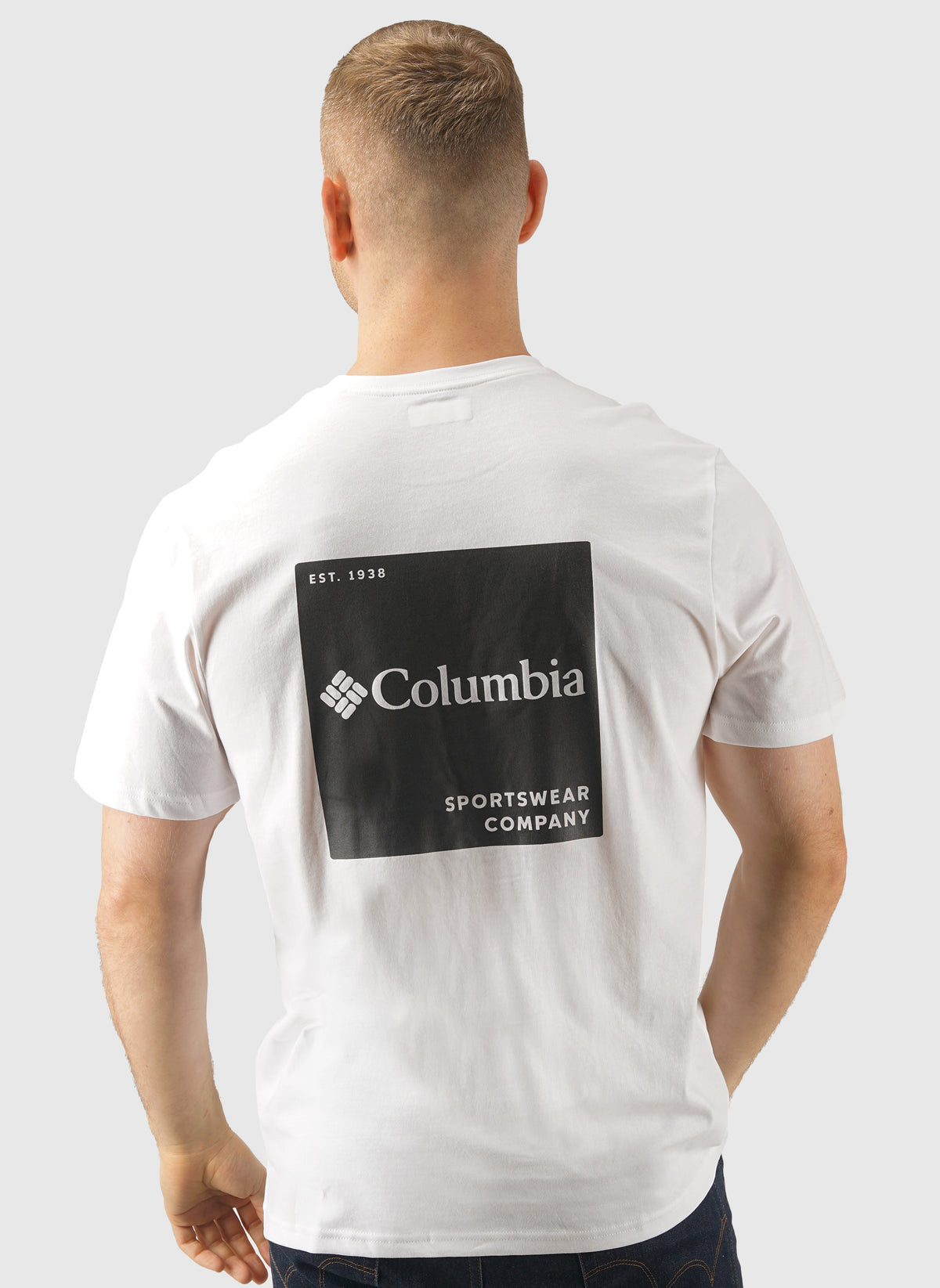 CSC Logo Back T-Shirt - White Boxy Bra