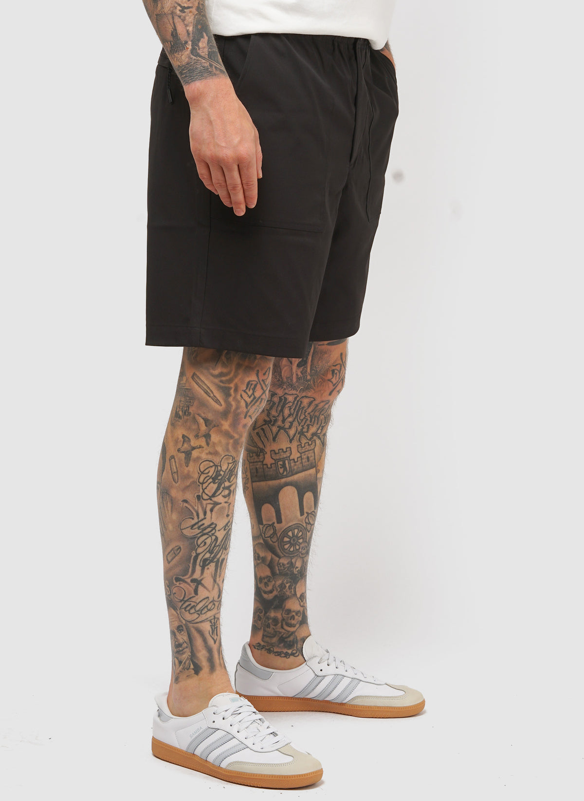 Ezra Fatigue Twill Shorts - Black