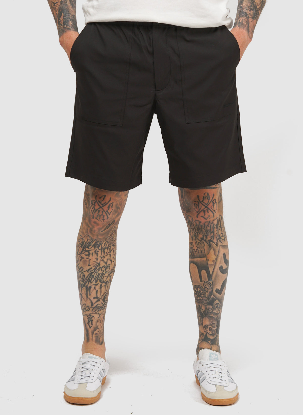 Ezra Fatigue Twill Shorts - Black