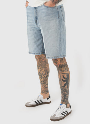 Landon Short - Blue Heavy Worn Bleached