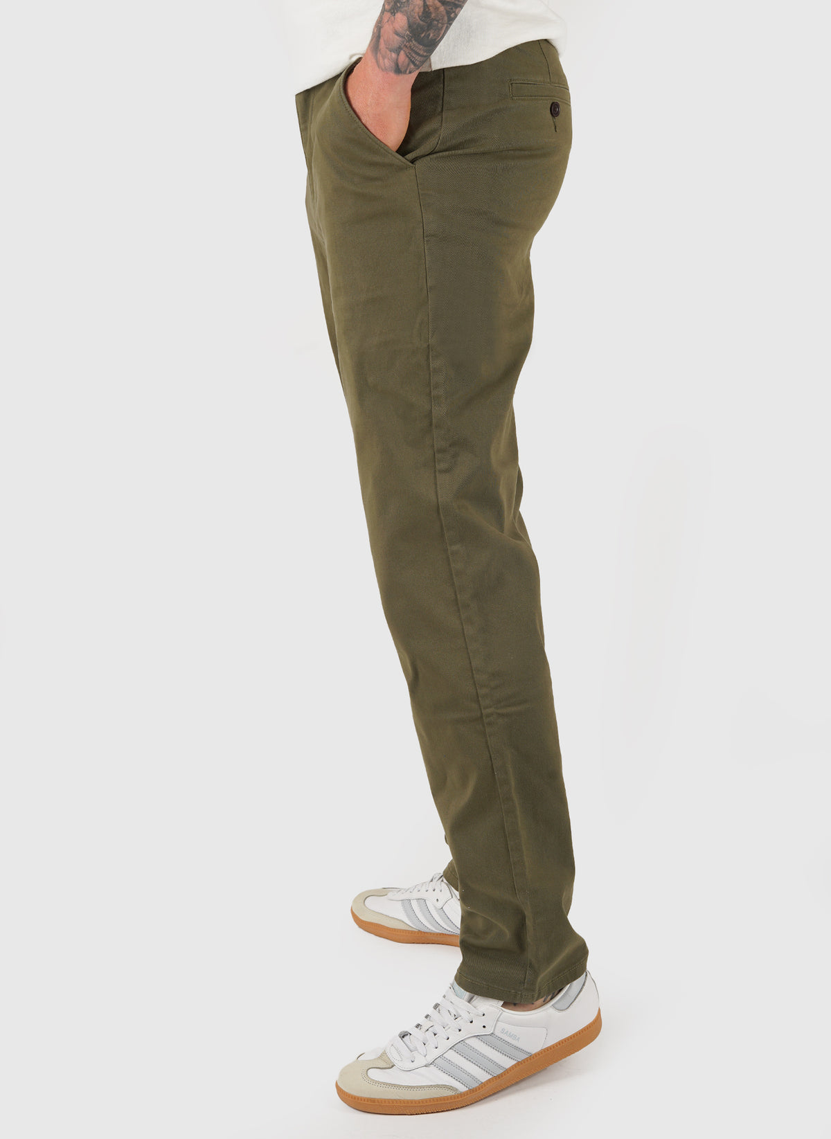 Norwood Regular Twill Chino - Olive Green