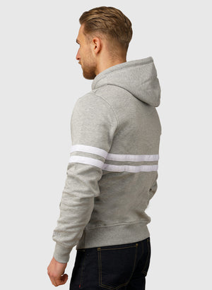 DMWU Hoodie - Grey Melange/White