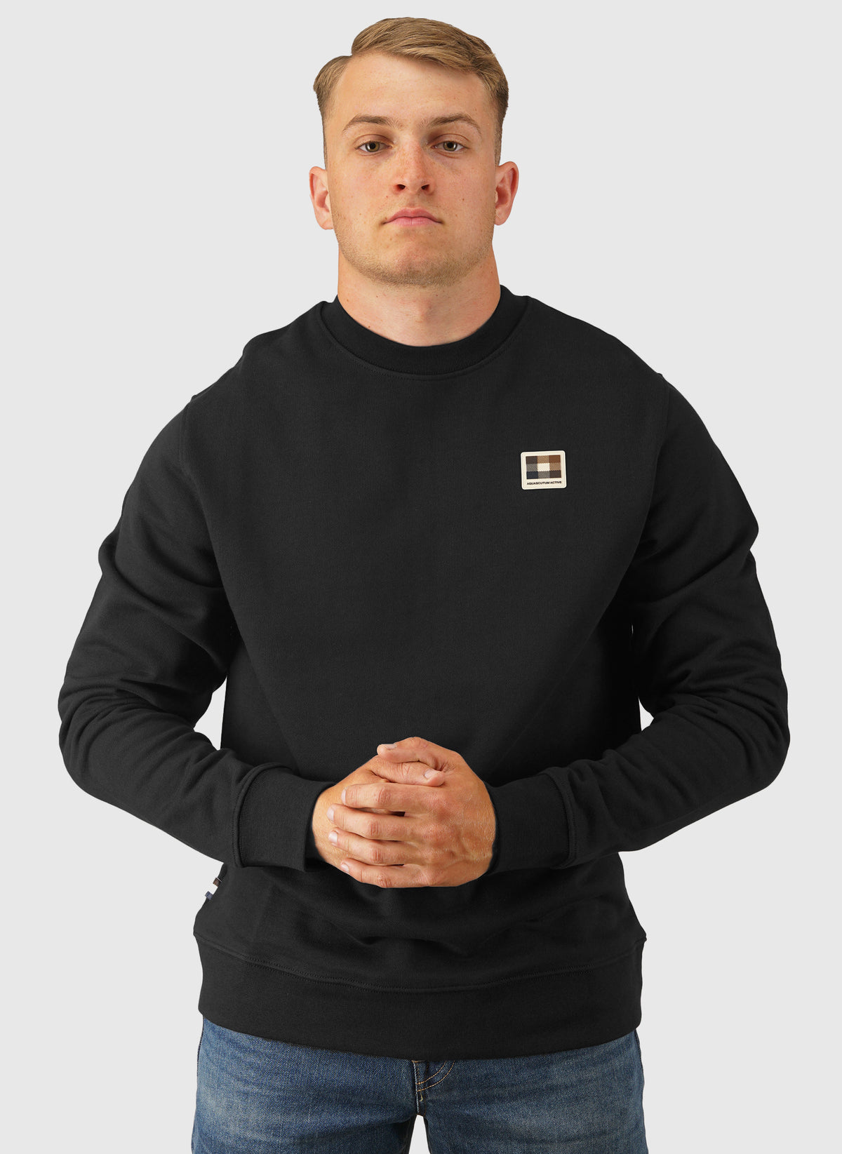 Badge Crewneck Sweatshirt - Black