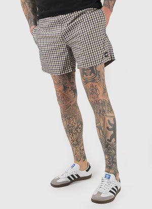 Varadero Check Swim Shorts - Brown