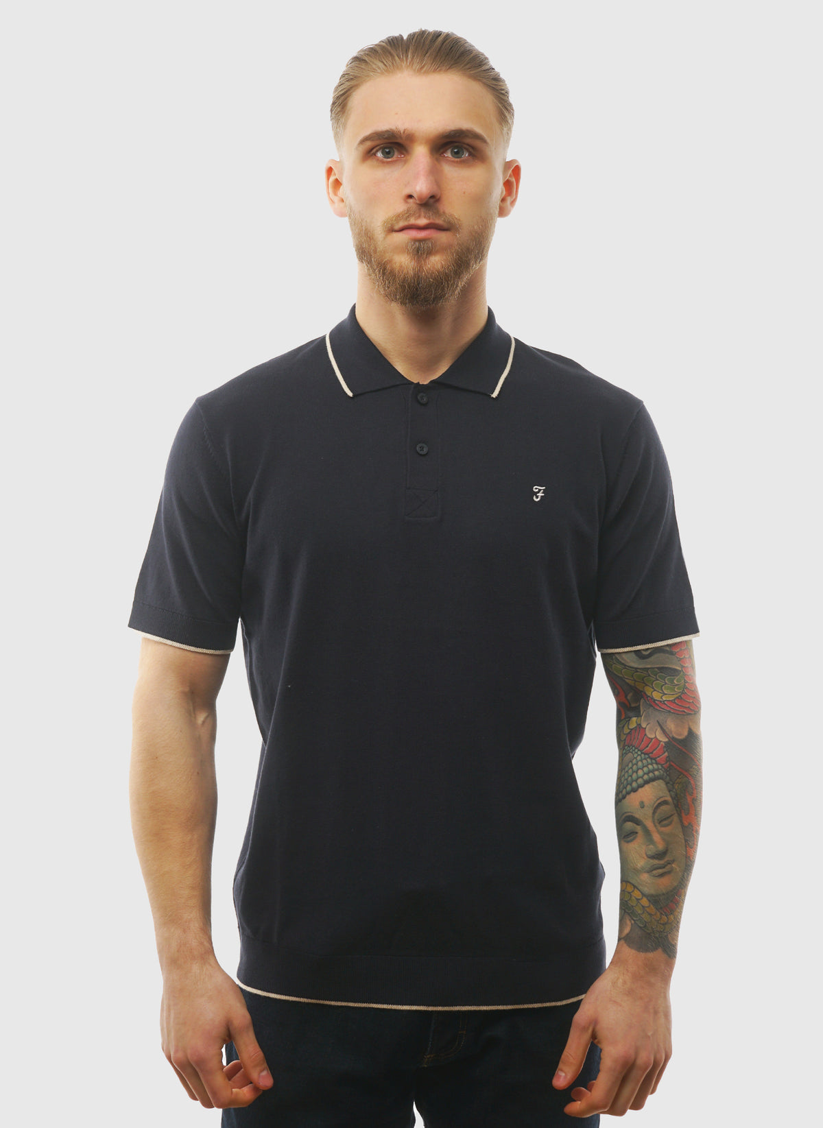 Seth Knitted Poloshirt - True Navy