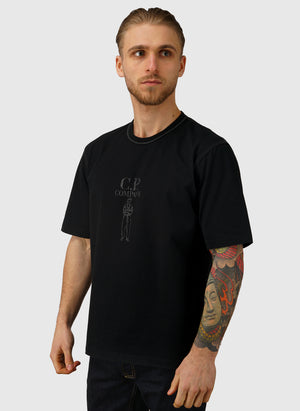 Mercerized 30/2 Twistet Sailor T-Shirt - Black