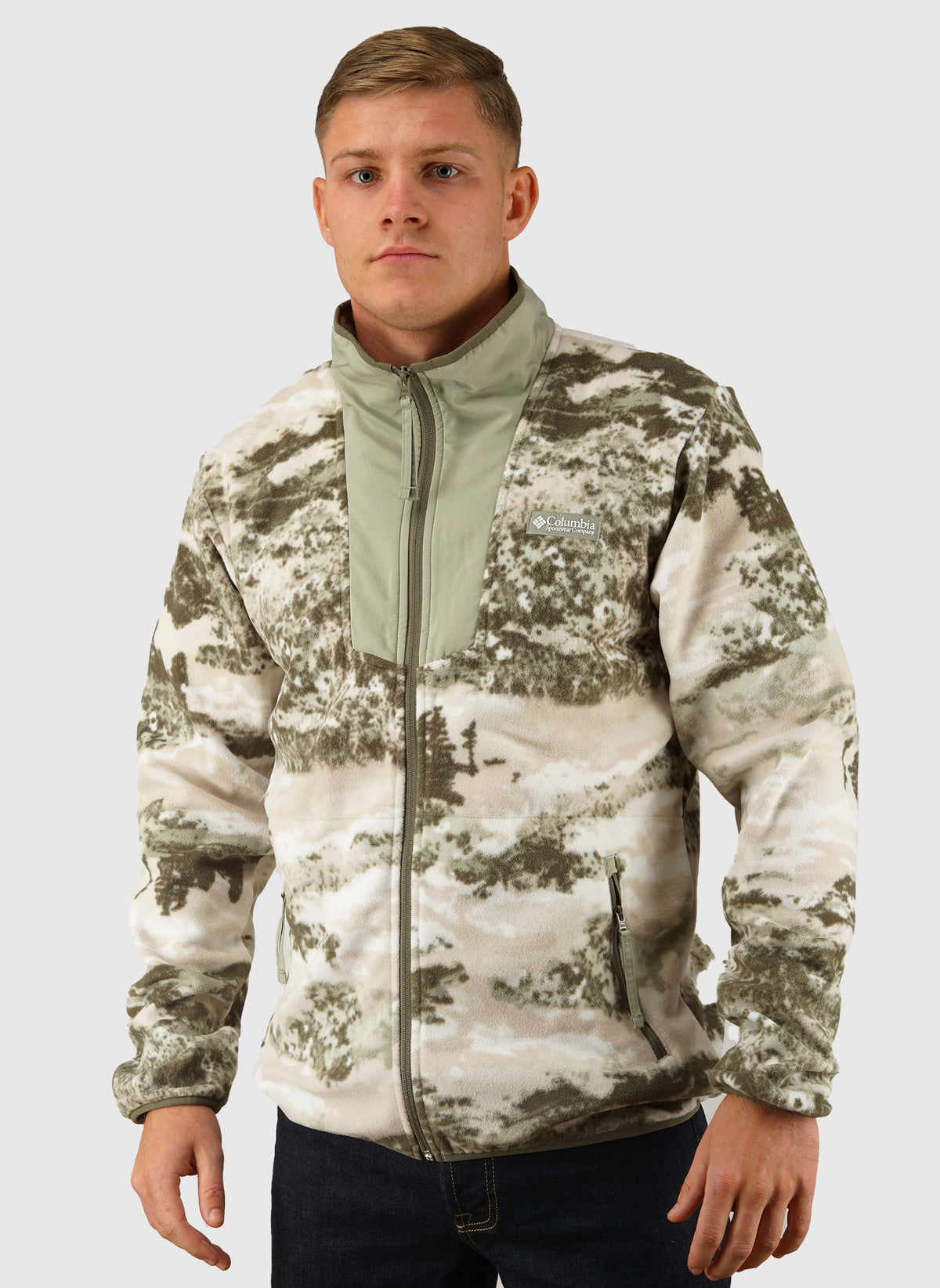 Sequoia Grove Printed Full Zip - Safari Fieldaz
