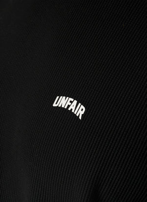 Curved Waffle T-Shirt - Black