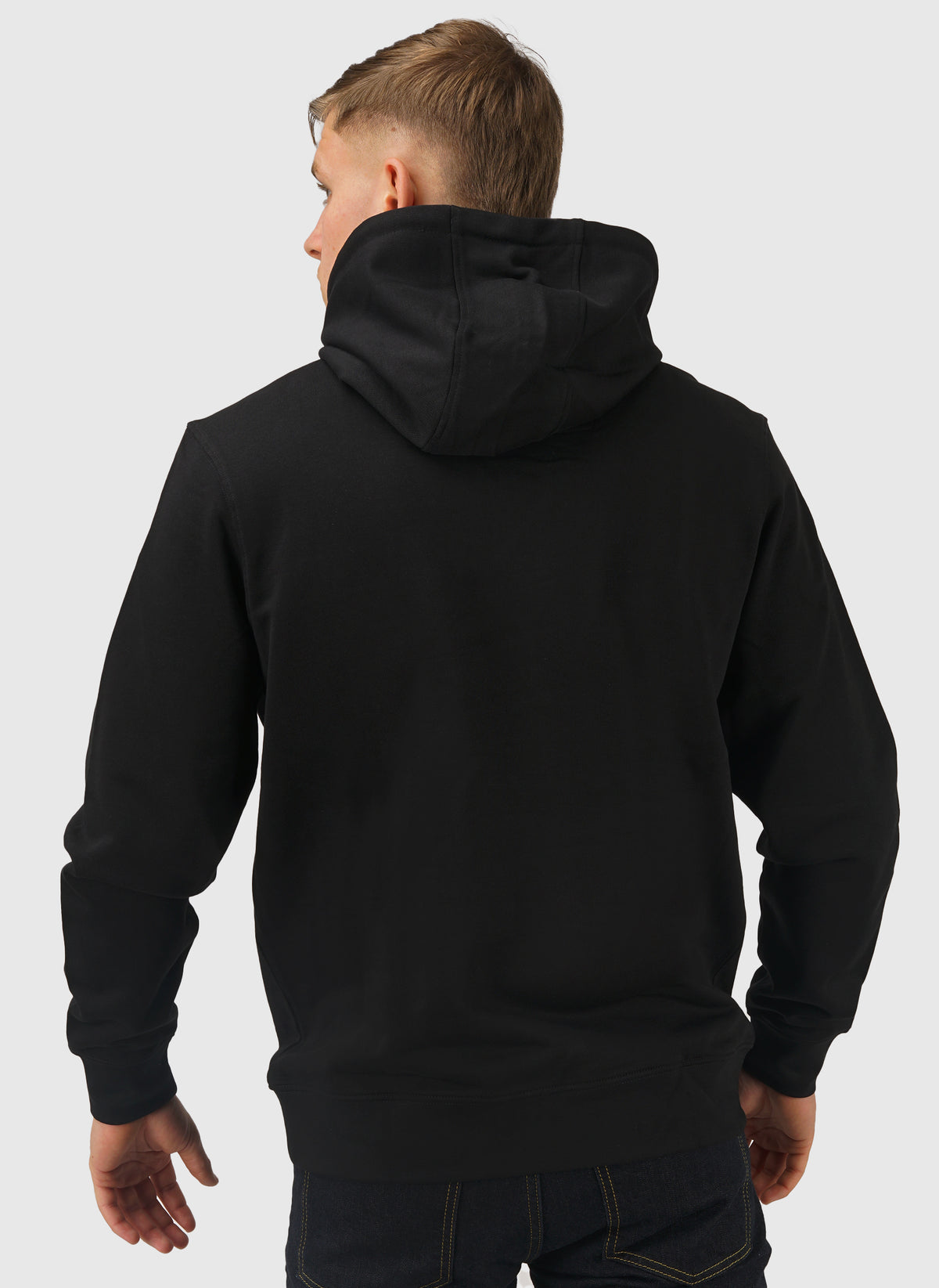 Ribbe Badge Hoodie - Black