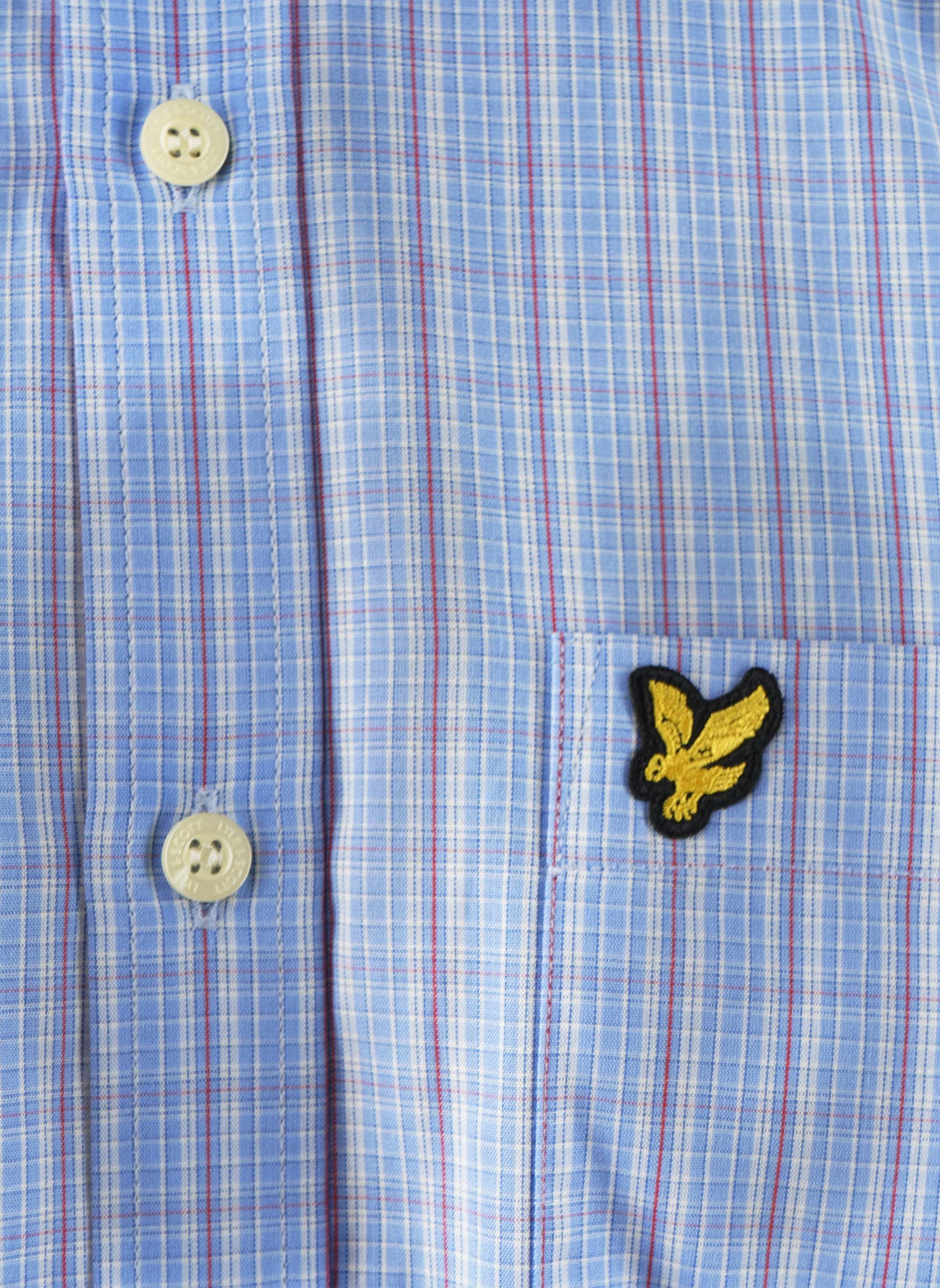 Grid Check Hemd - Chalk Blue