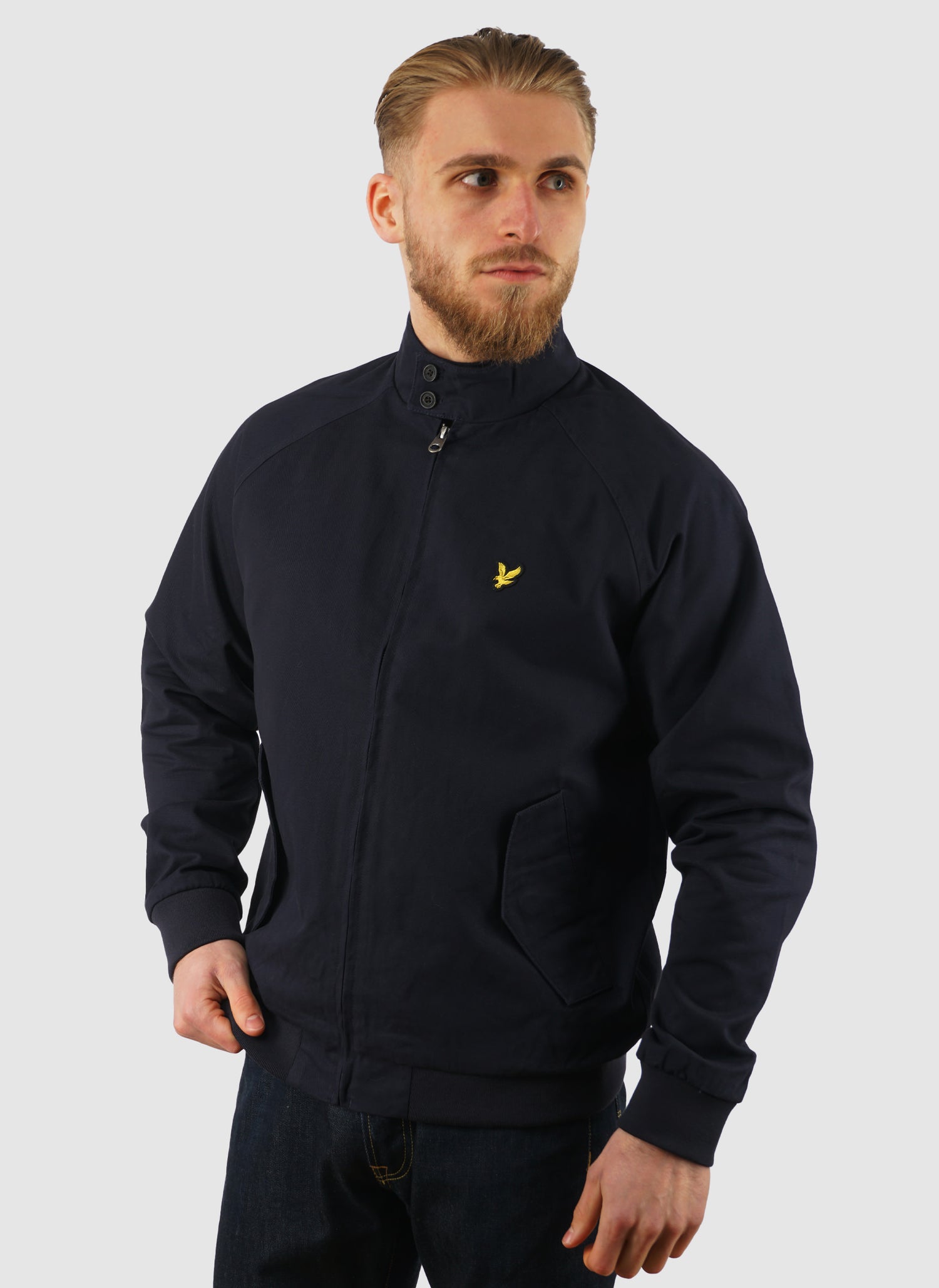 Cotton Harrington Jacket - Dark Navy