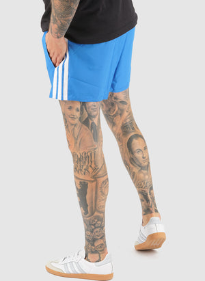 3-Streifen 3-Inch Badeshorts - Blue Royal/White
