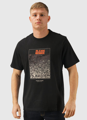Behave Graphic T-Shirt - Black
