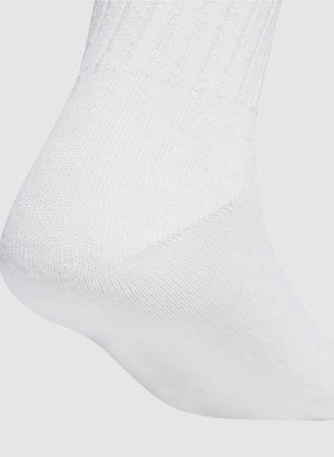 Three Pack Rib Socks - White/Maroon