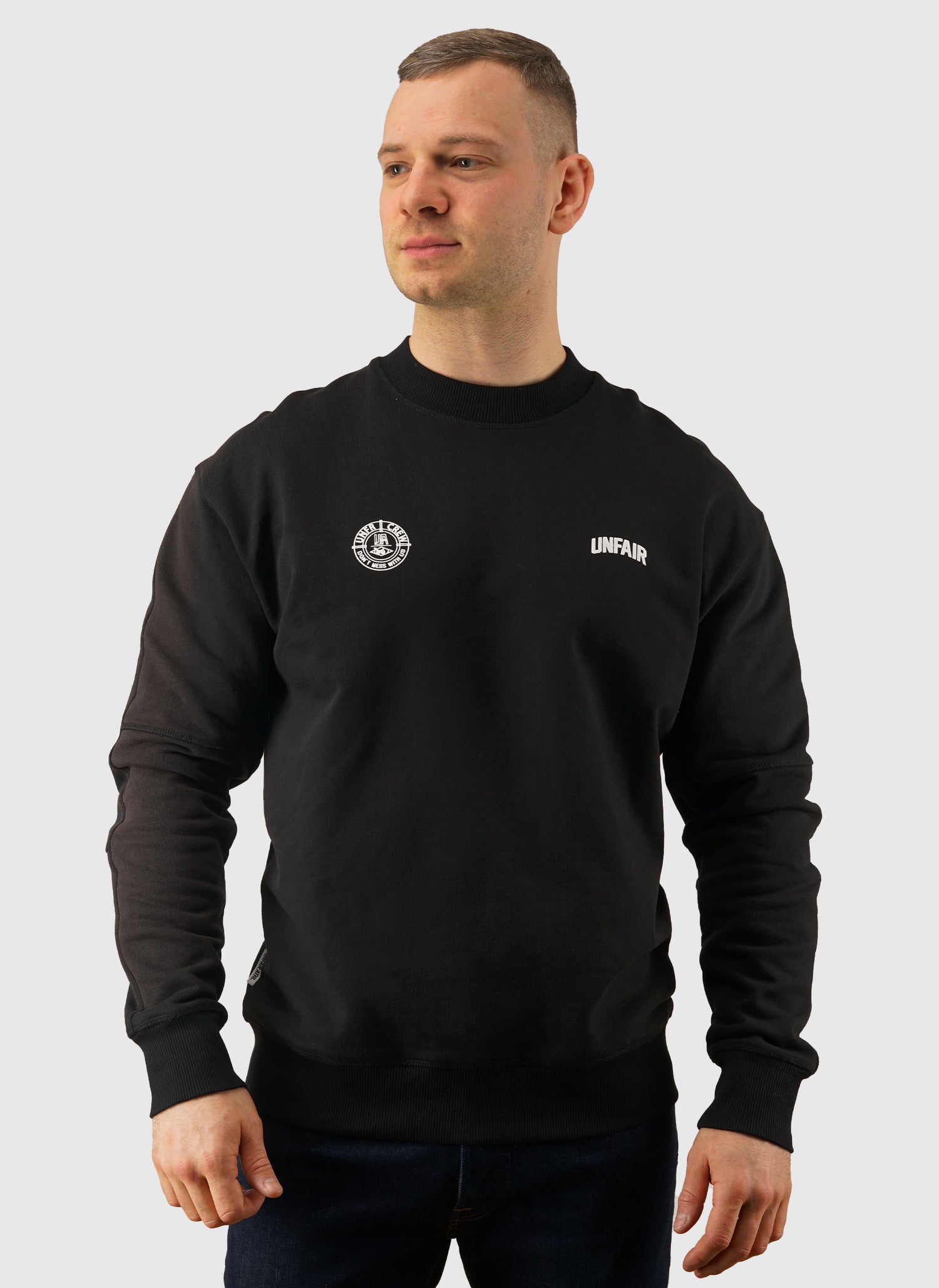 Two Side Logo Crewneck - Black