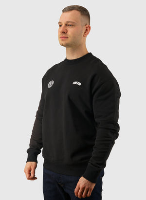 Two Side Logo Crewneck - Black