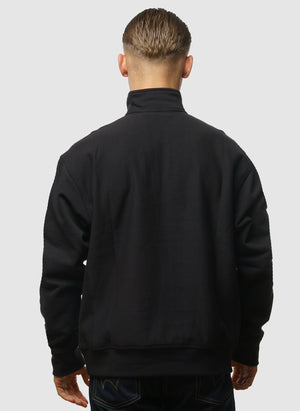 Half Zip American Script Sweatshirt - Black