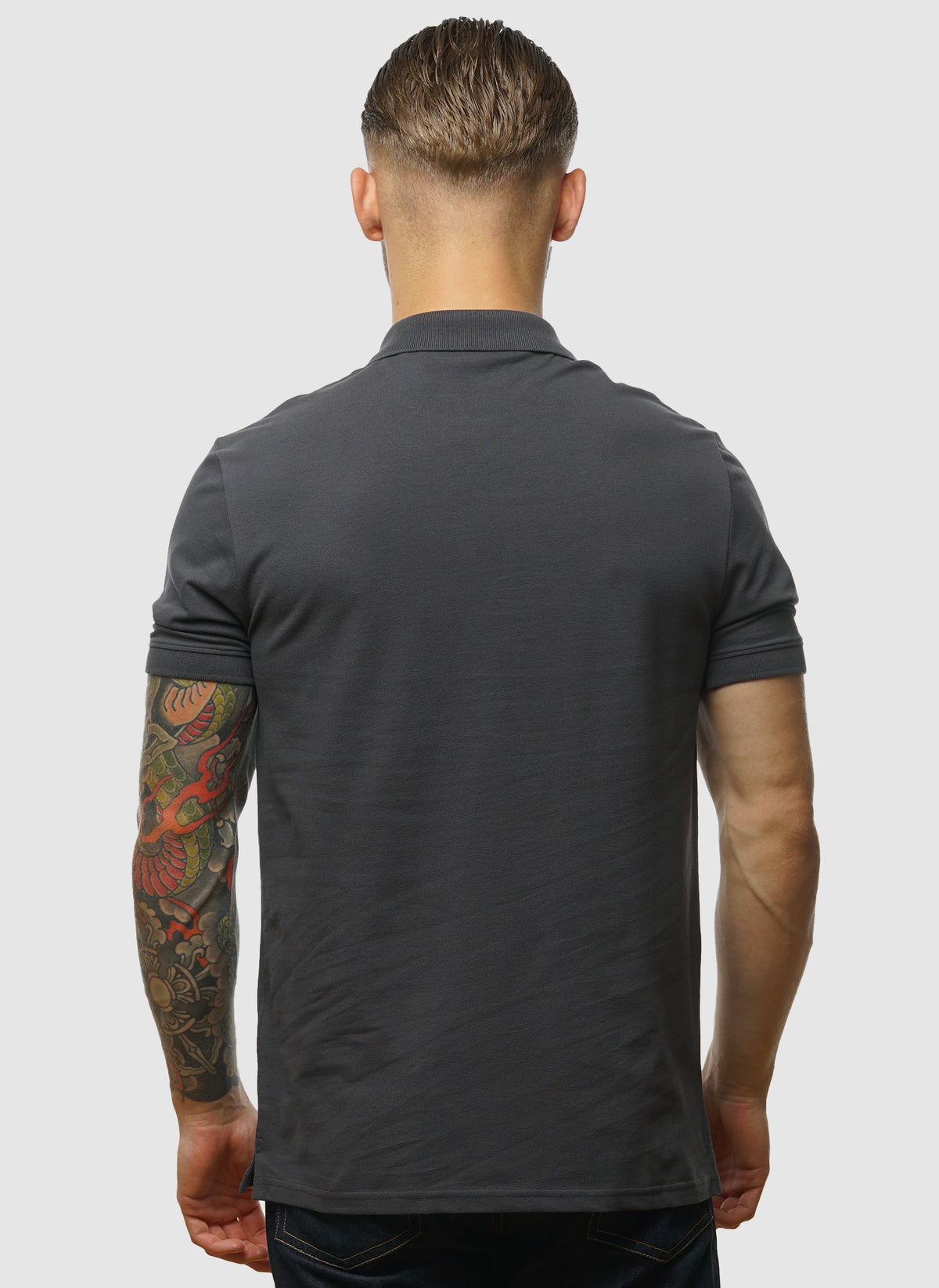 Plain Polo Shirt - Gunmetal