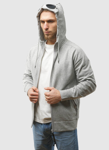 Goggle Sweatshirt Jacket  - Greystone Melange