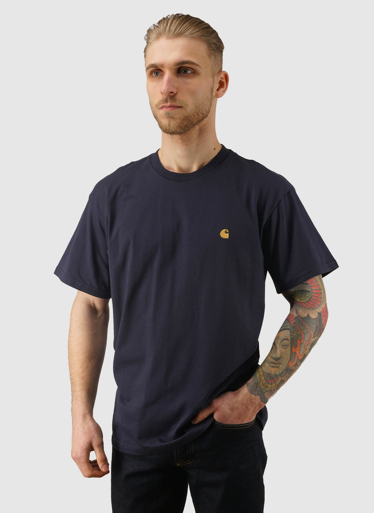 Chase T-Shirt - Dark Navy/Gold