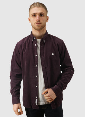 Madison Fine Cord Shirt - Cozy Purple/Wax