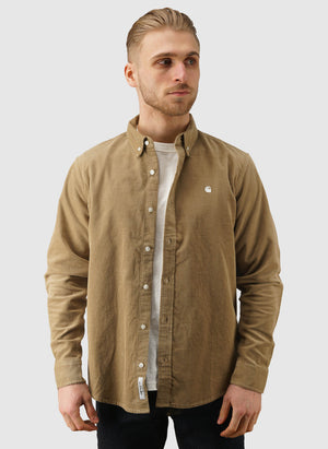 Madison Fine Cord Shirt - Iroko/Wax