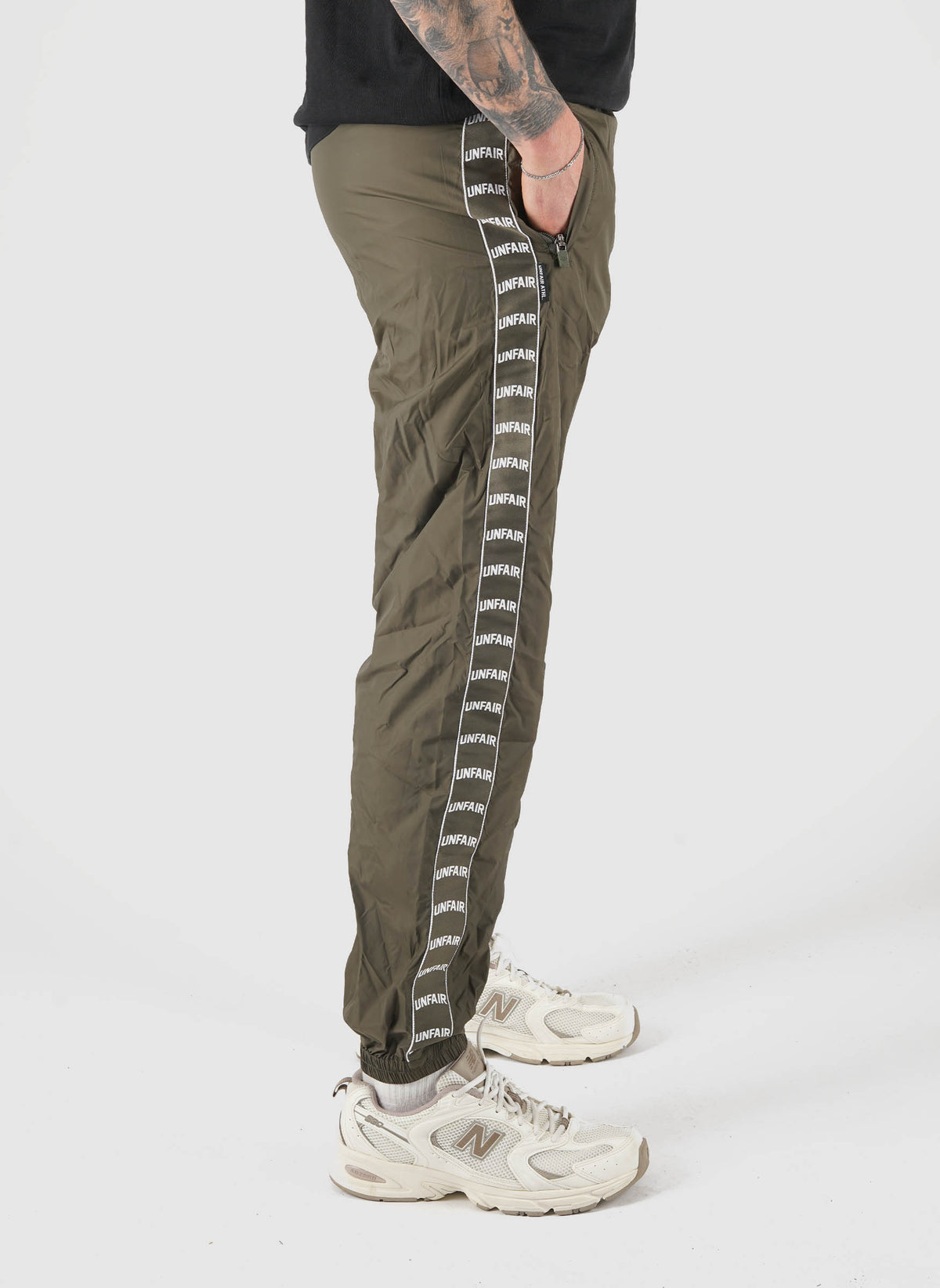 Curved Tape Trackpants - Olive