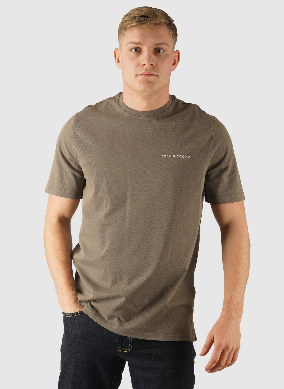 Script T-Shirt - Khaki Ash
